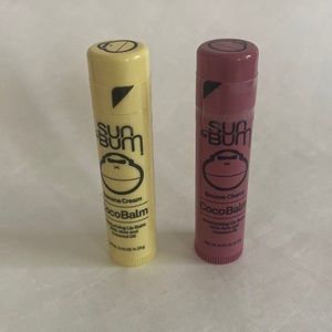 SUN BUM 2p Coco Balm Lip Balm Chap Stick Banana Cream Groove Cherry